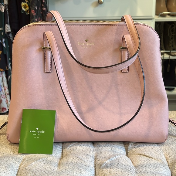 kate spade Handbags - NWOT Kate Spade Light Pink, Double Zippered Bowling Shoulder Bag